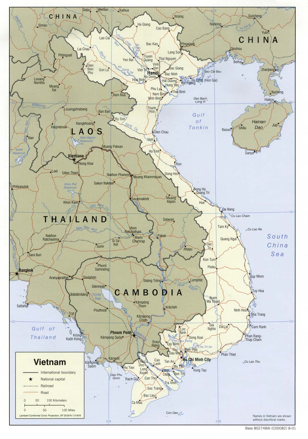 Mapa Politico de Vietnam