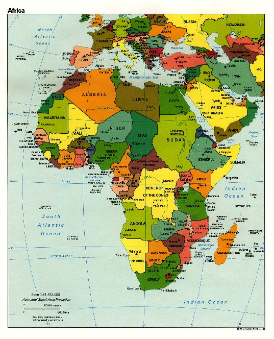 Mapa Politico de África