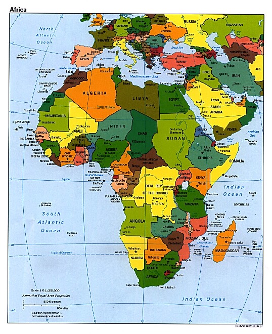 Mapa Politico De África 8024
