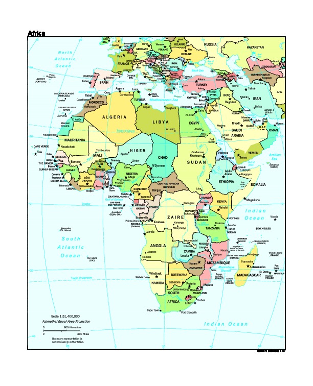 Mapa Politico de África 1997