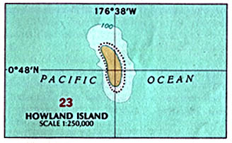 Mapa Politico de la Isla Howland, Estados Unidos