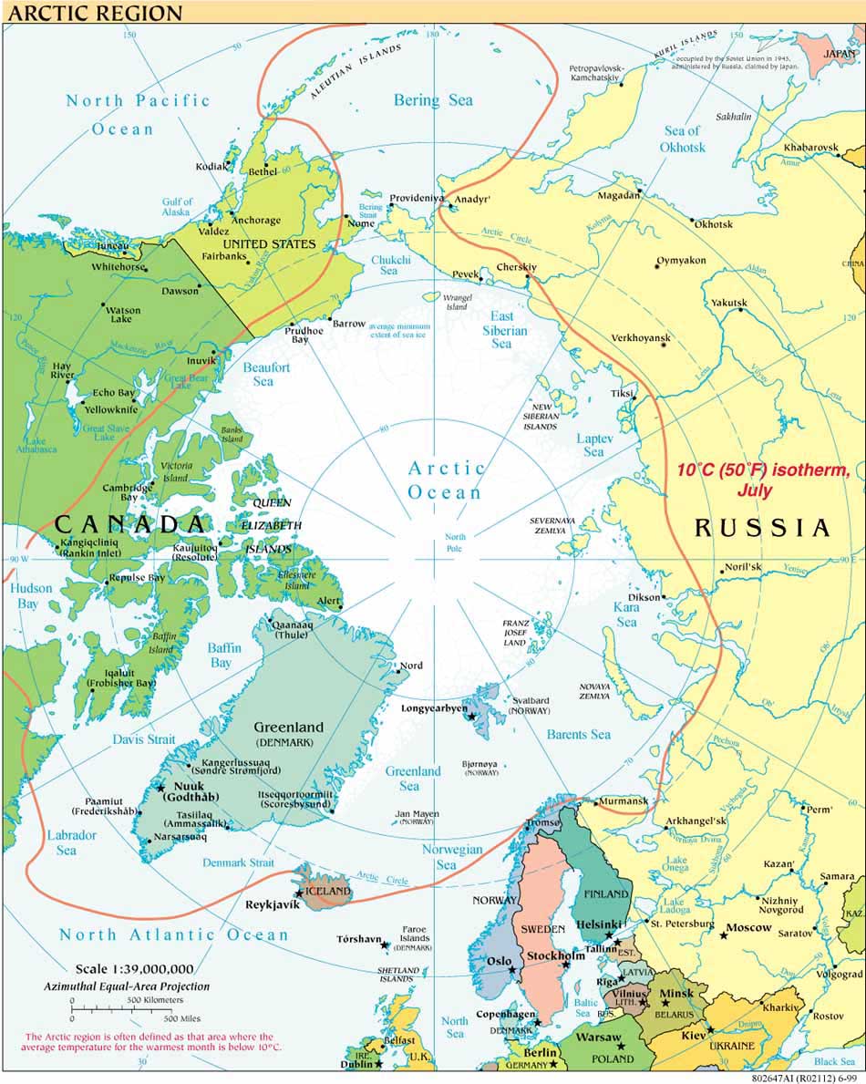 Mapa Politico del Ártico 1999