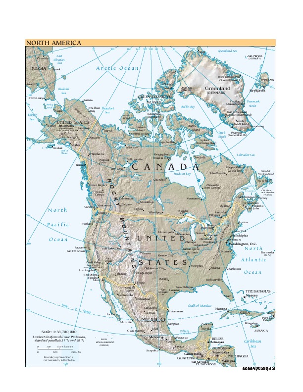 Mapa Relieve Sombreado De América Del Norte Mapa Owje Com