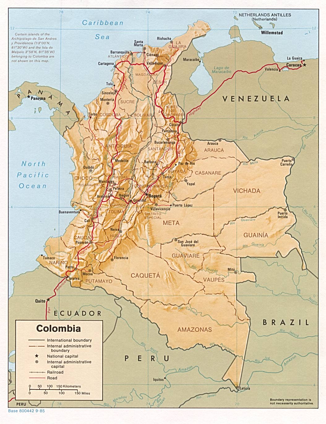Mapa Relieve Sombreado de Colombia