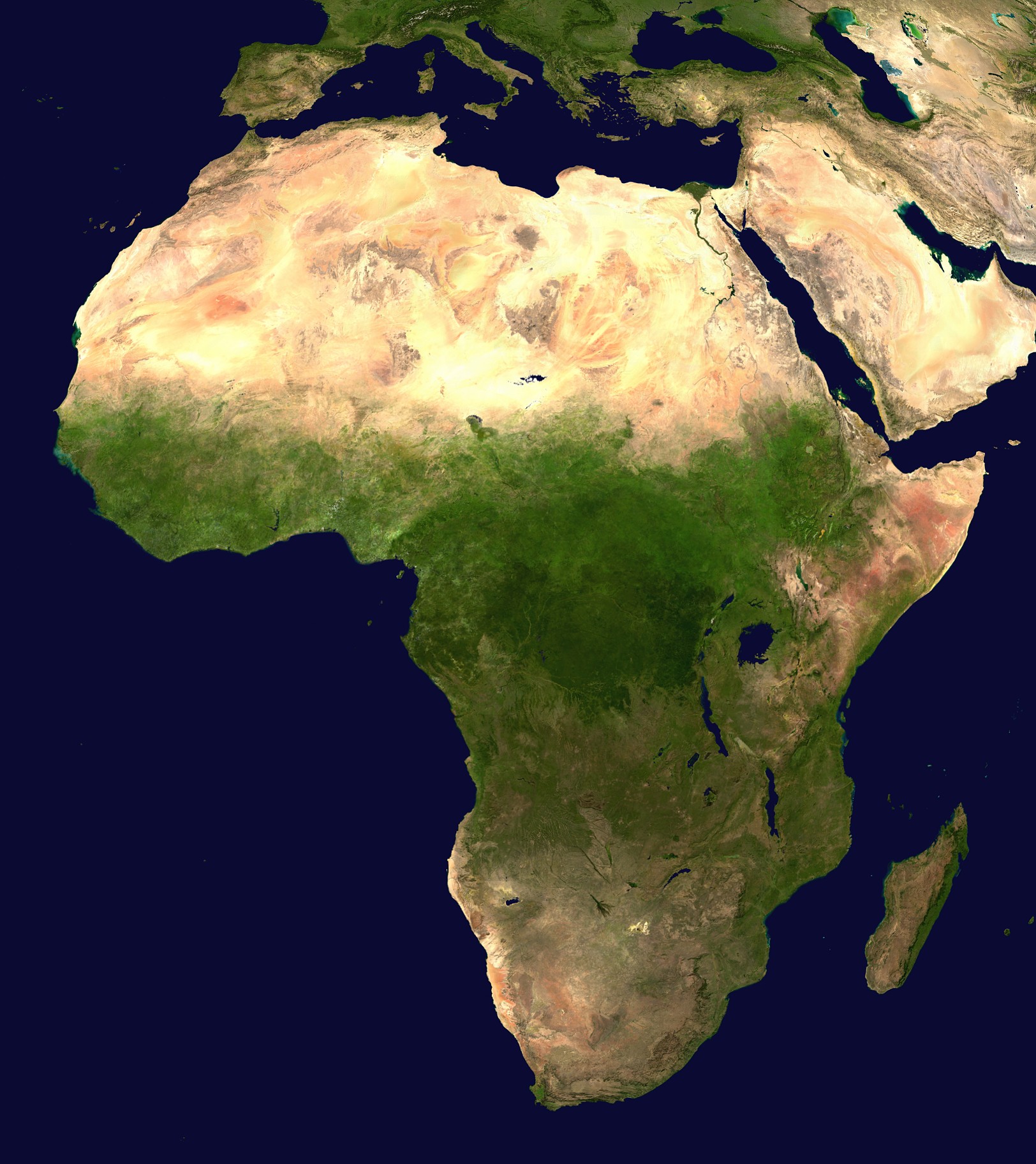 Mapa Satelital de Africa