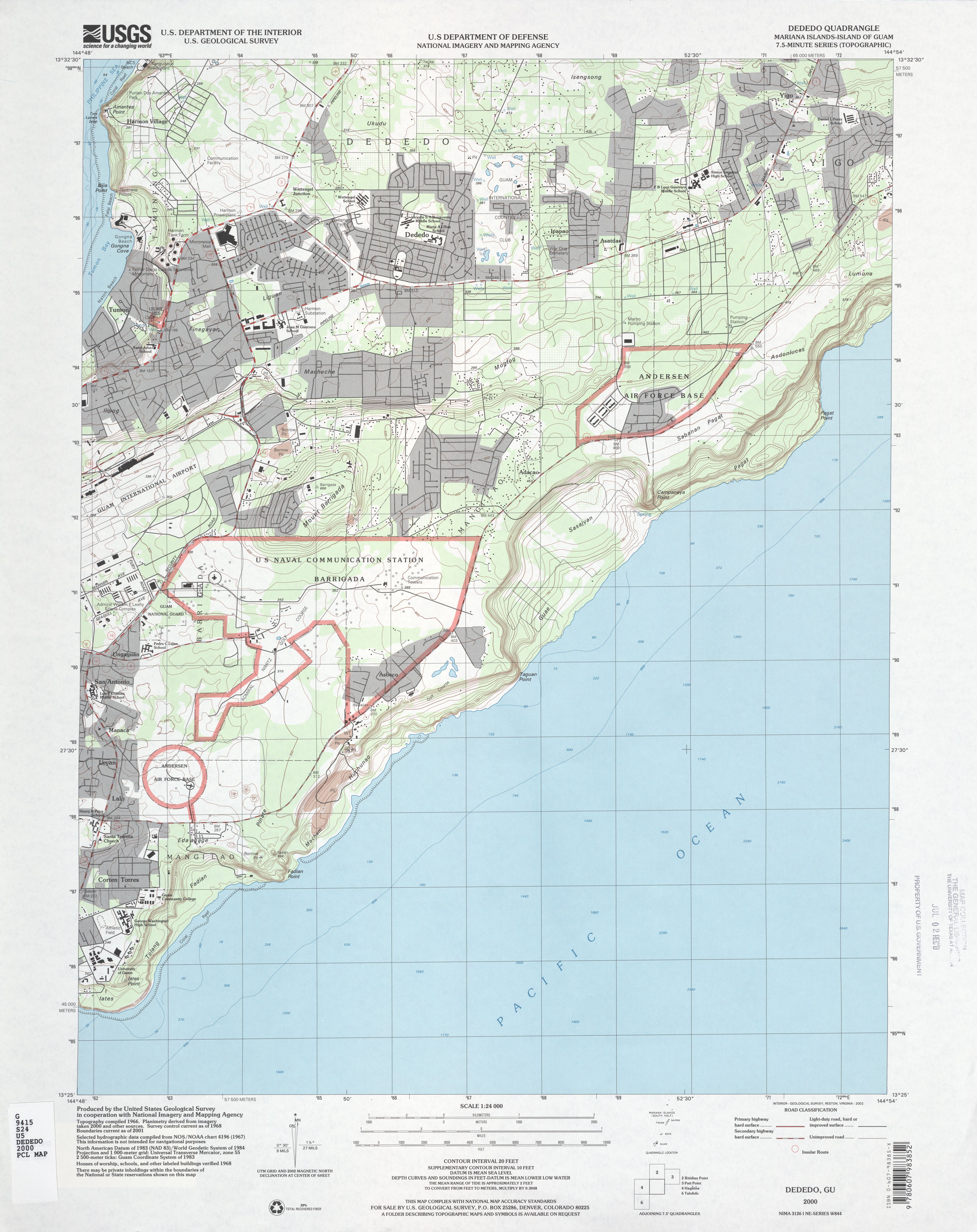 Mapa Topográfico de la Región de Dededo