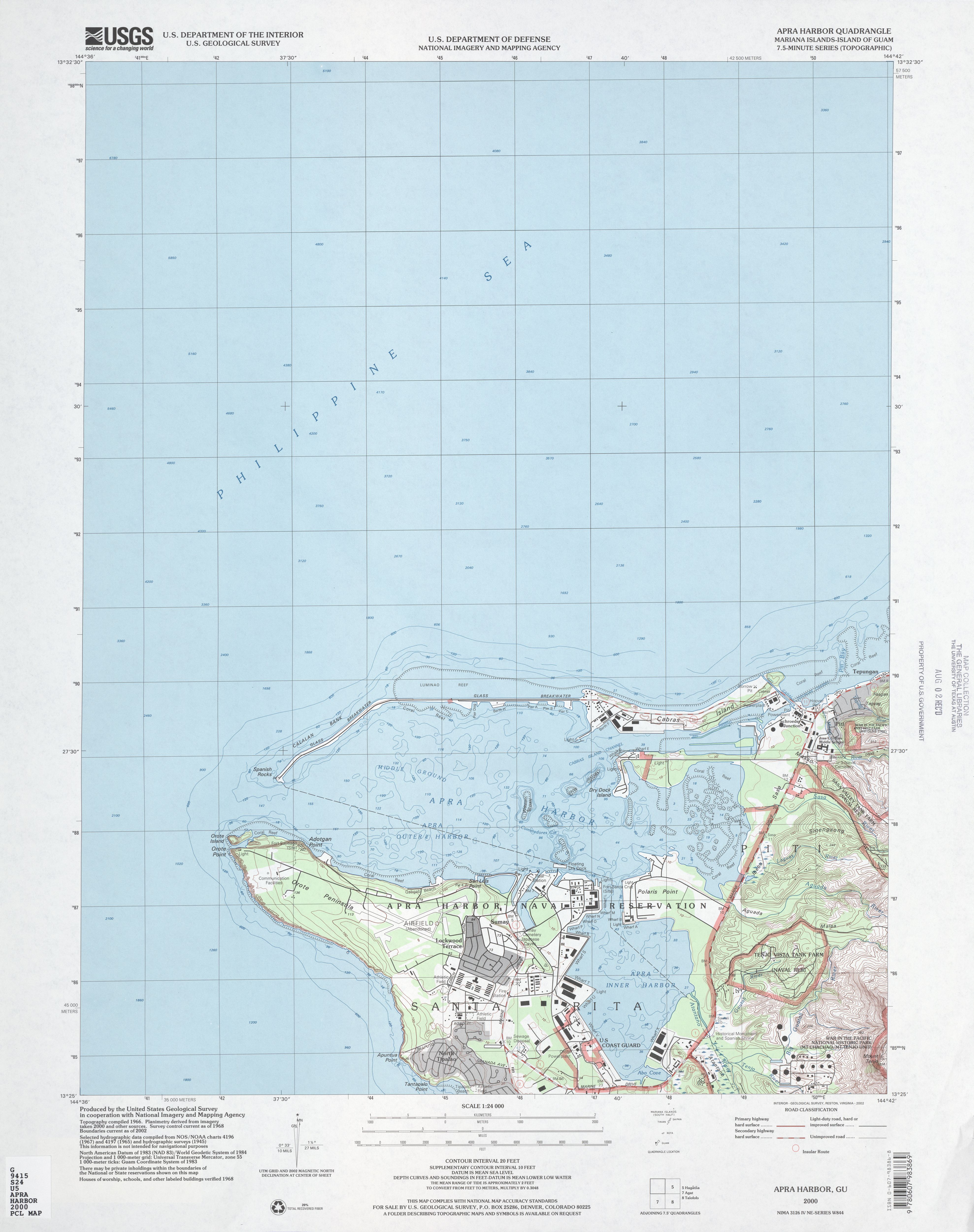 Mapa Topográfico del Puerto de Apra