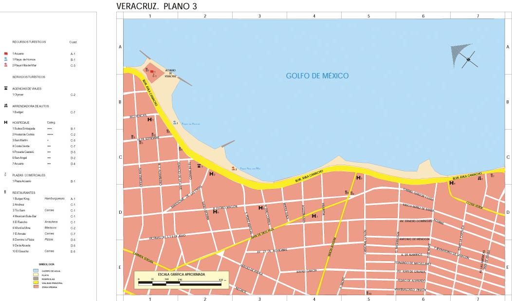 Mapa Veracruz (Centro 2), Veracruz-Llave, Mexico