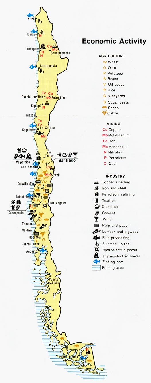 Mapa de Actividad Económica de Chile