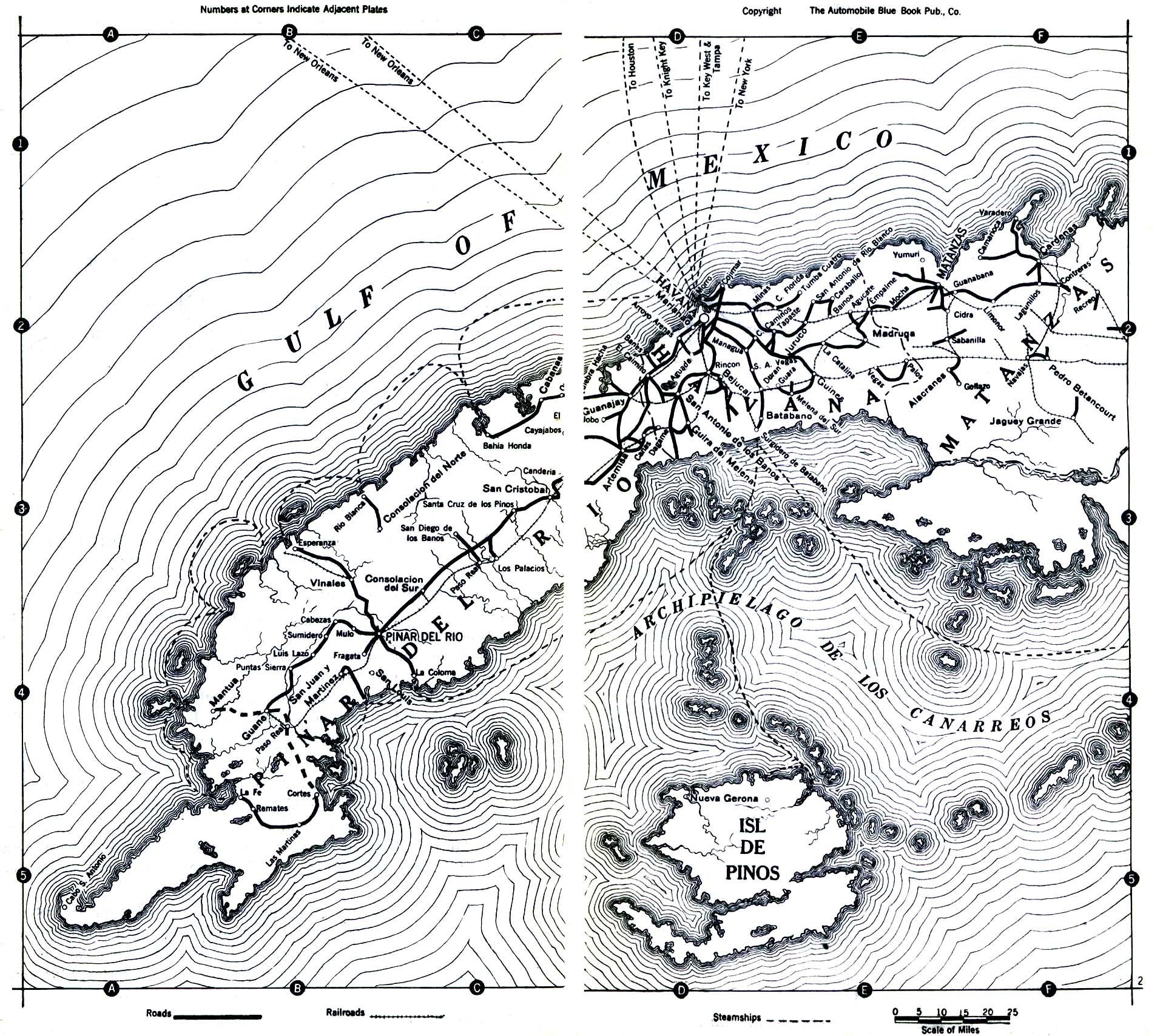Mapa de Cuba 1919