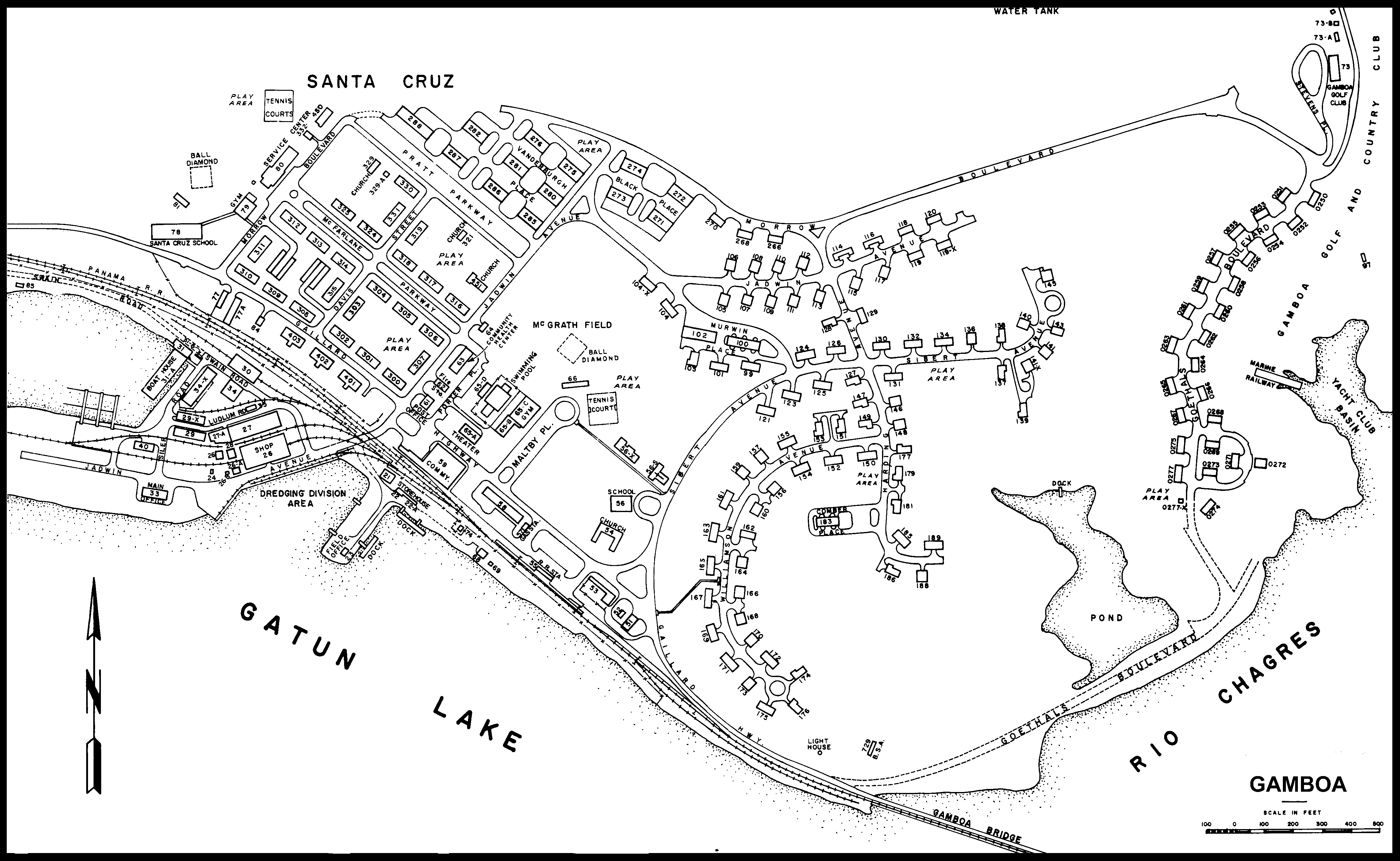 Mapa de Gamboa, Panamá
