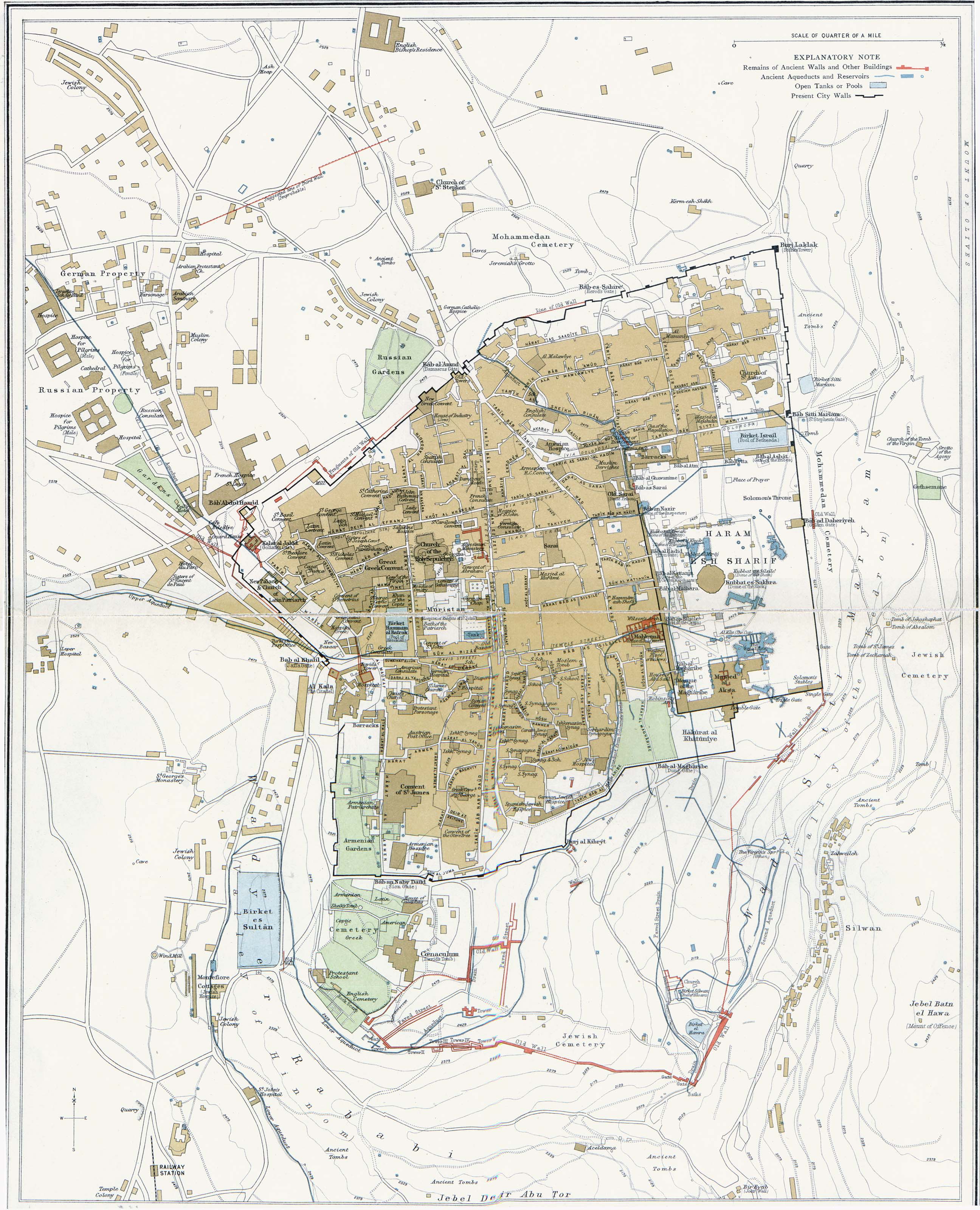Mapa de Jerusalén 1915