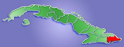 Mapa de Localización Provincia de Guantánamo, Cuba