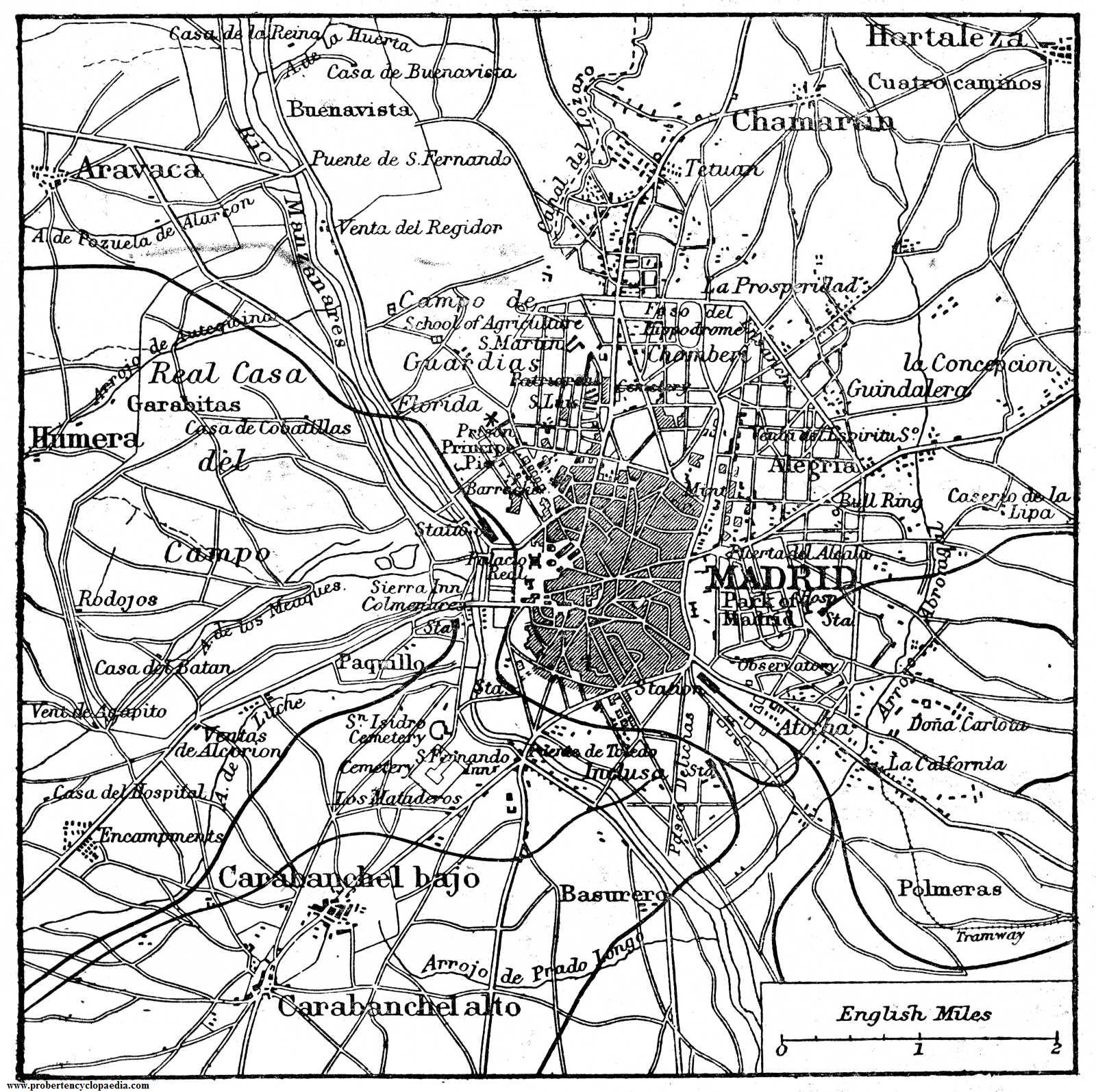 Mapa de Madrid 1906