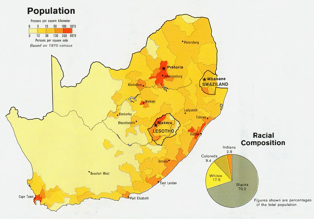 Maps Of South Africa Population Map Mapa Owje Com