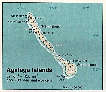 Mapa de Relieve Sombreado de Islas Agalega, Mauricio