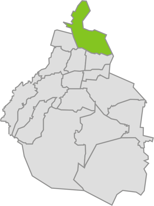 Mapa de Ubicación de Gustavo A. Madero, Mexico D.F.