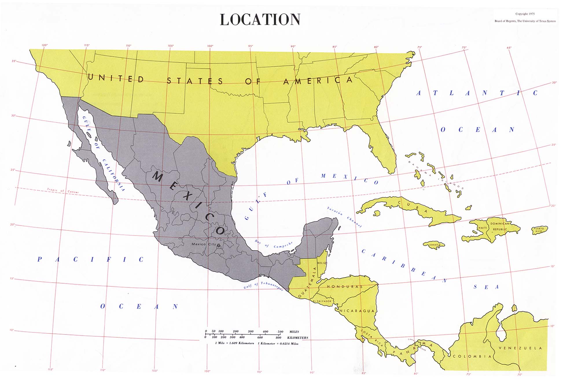Mapa de Ubicación de México