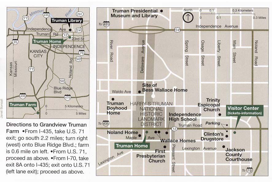 Mapa de Ubicación del Parque Sitio Histórico Nacional Harry S. Truman, Missouri, Estados Unidos