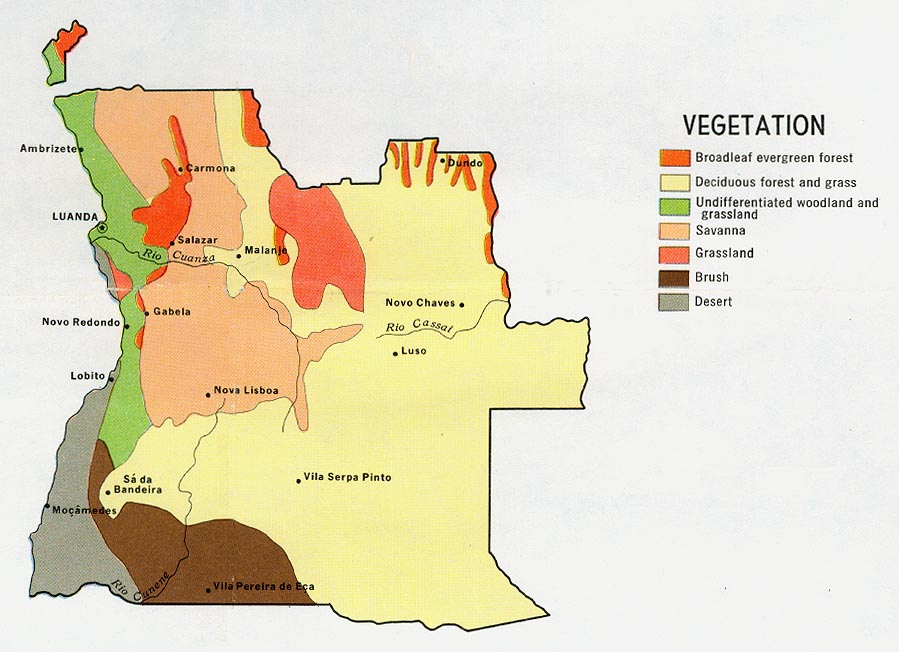 Mapa de Vegetación de Angola