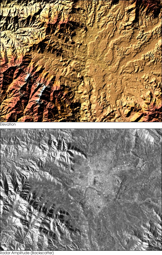 Mapa de elevación de Katmandú, Nepal