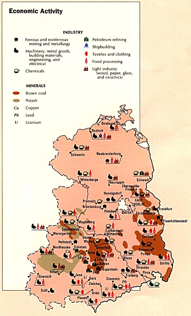 Mapa de la Actividad Económica de la Ex Alemania del Este