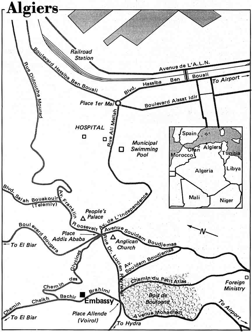 Mapa de la Ciudad de Argel, Argelia