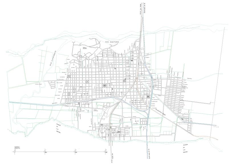 Mapa de la Ciudad de Concepción, Prov. Tucumán, Argentina