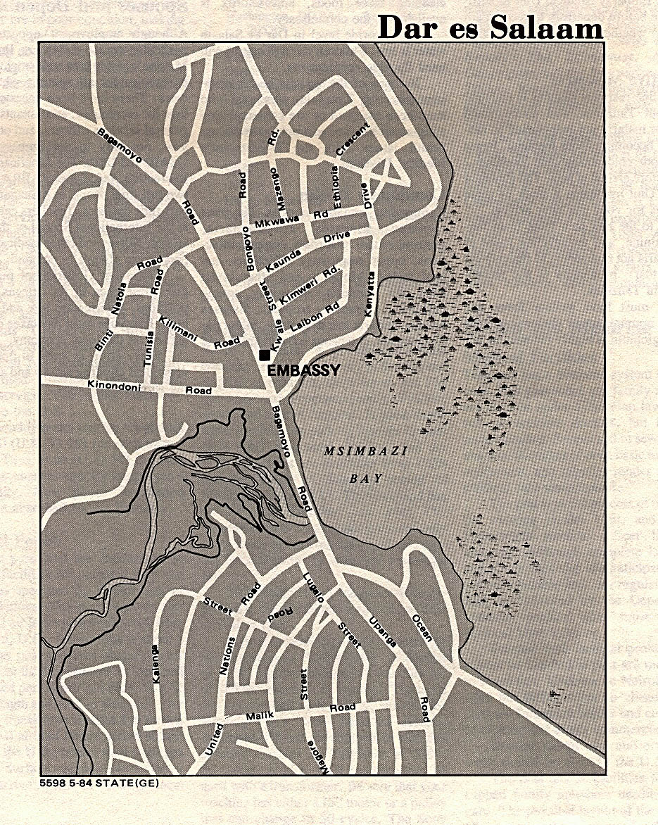 Mapa de la Ciudad de Dar es Salaam, Tanzania