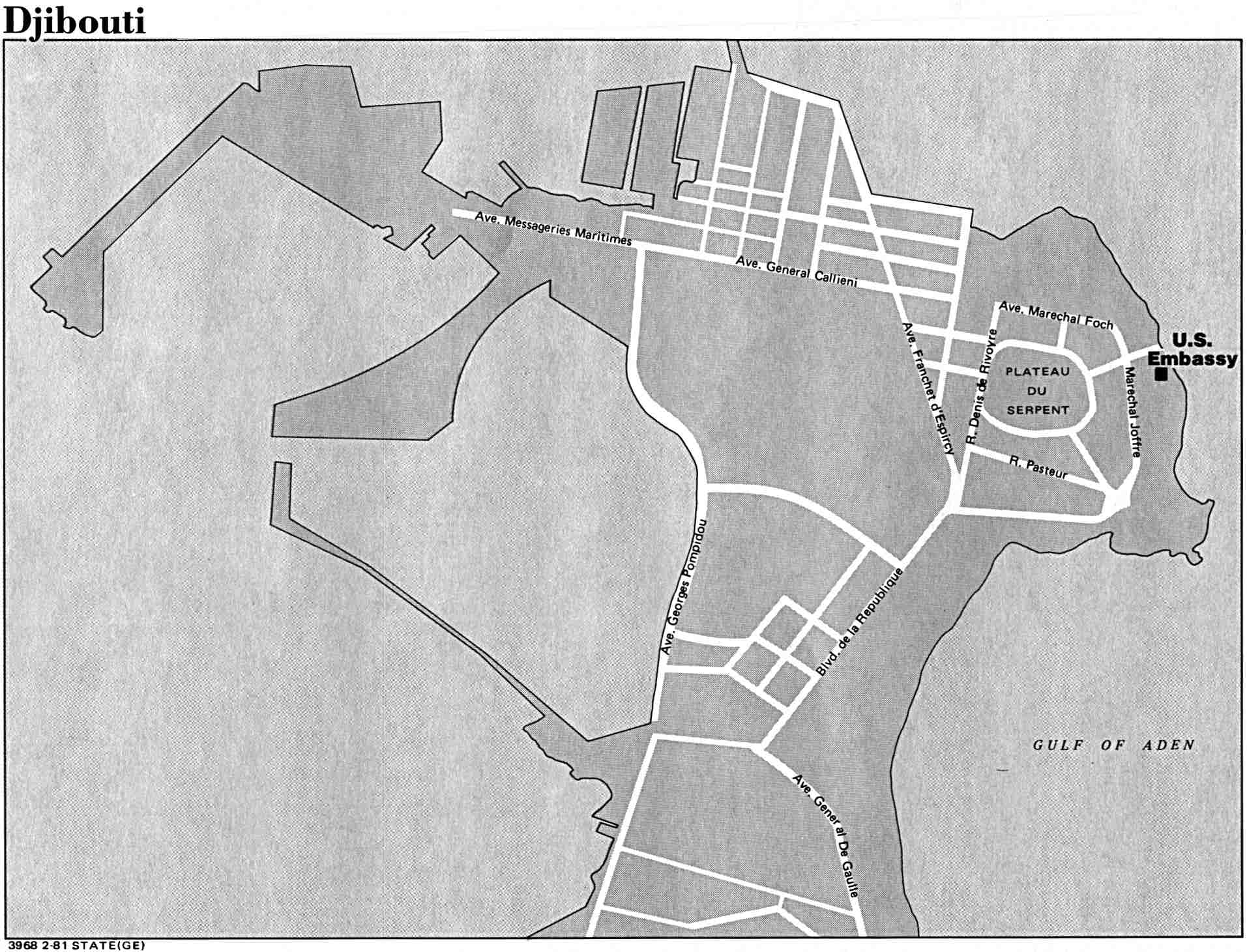 Mapa de la Ciudad de Yibuti, Yibuti
