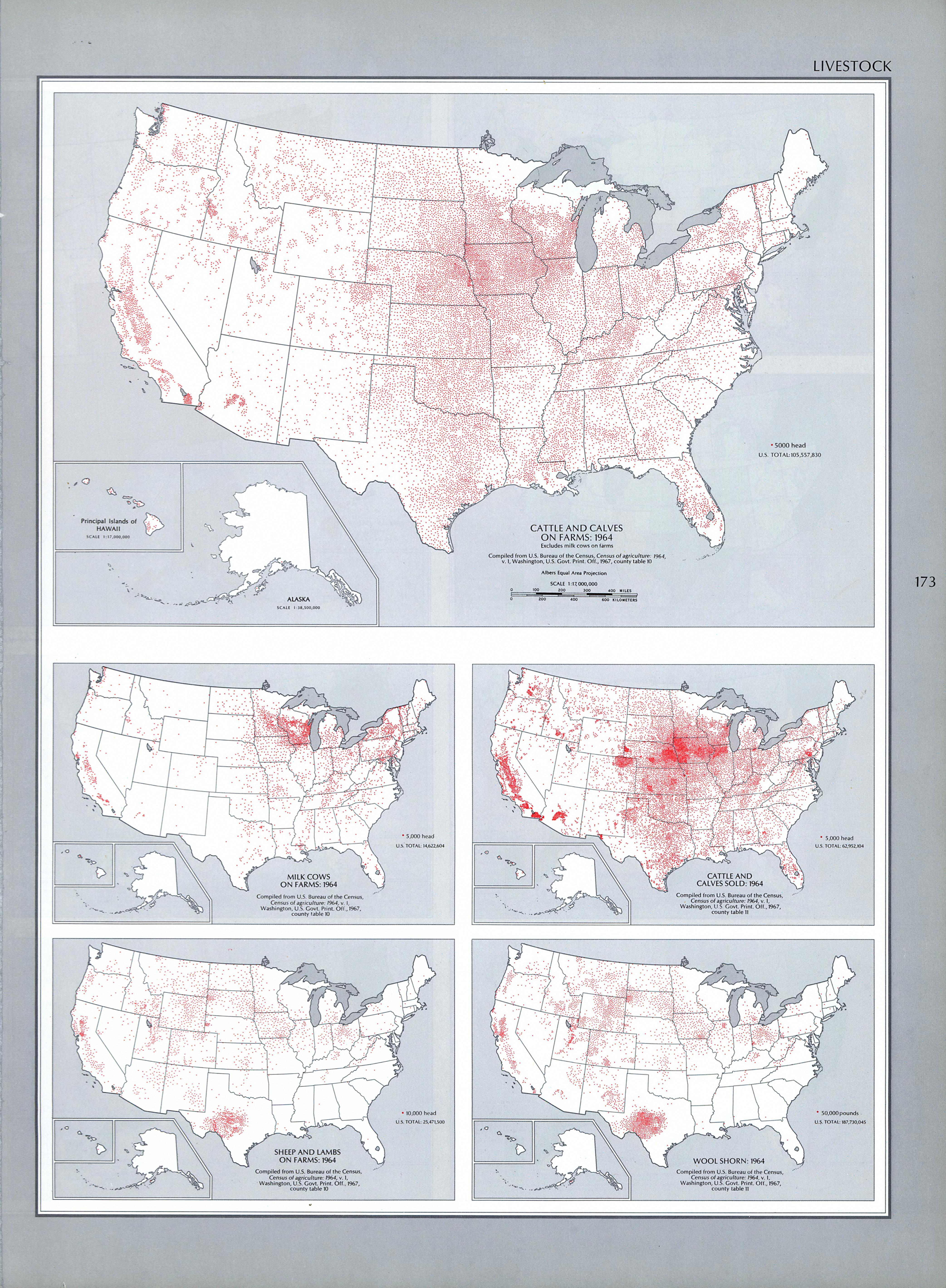 Mapa de la Ganadería en Estados Unidos