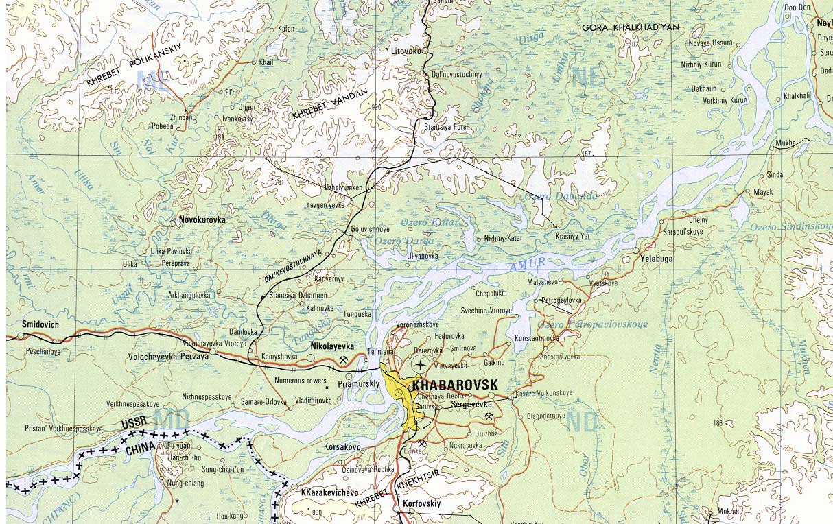 Mapa de la Región Jabárovsk