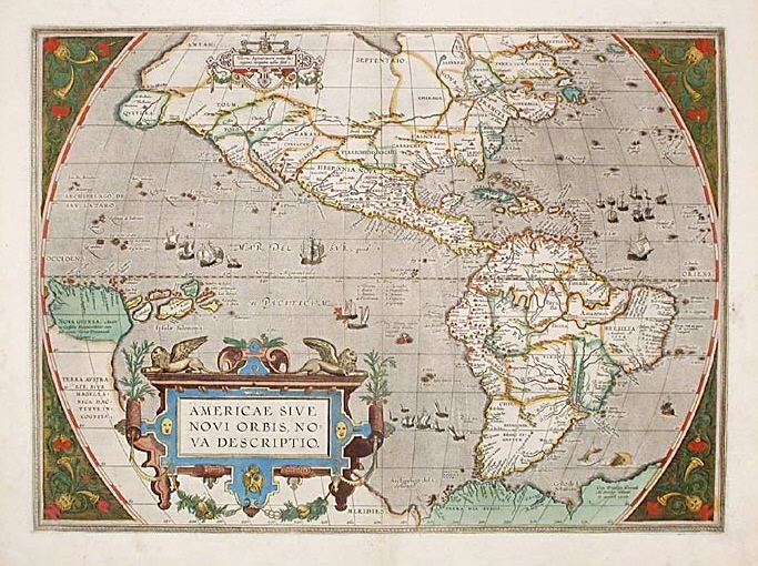 Mapa de las Américas 1587