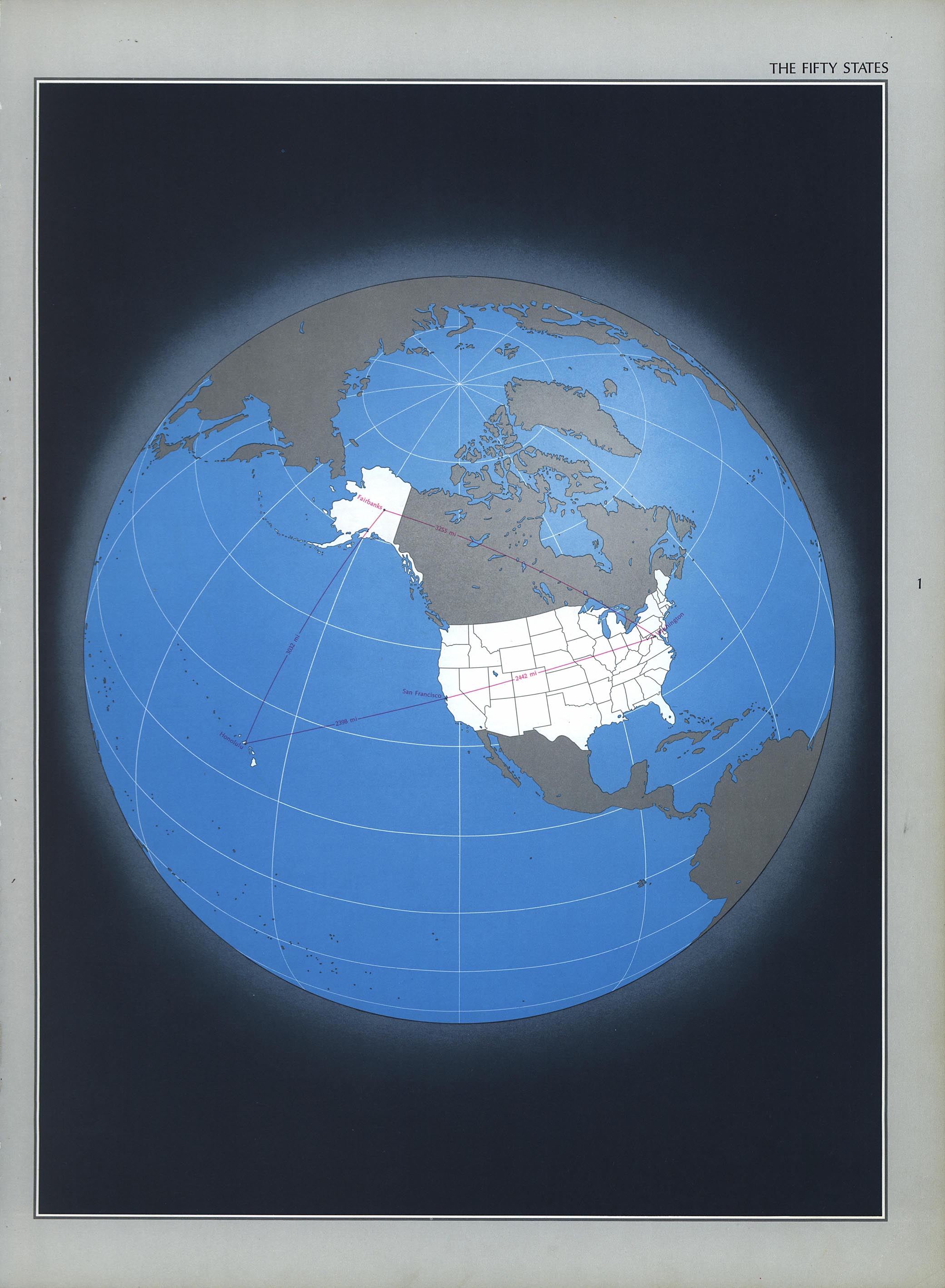 Mapa de los Cincuenta Estados, Estados Unidos