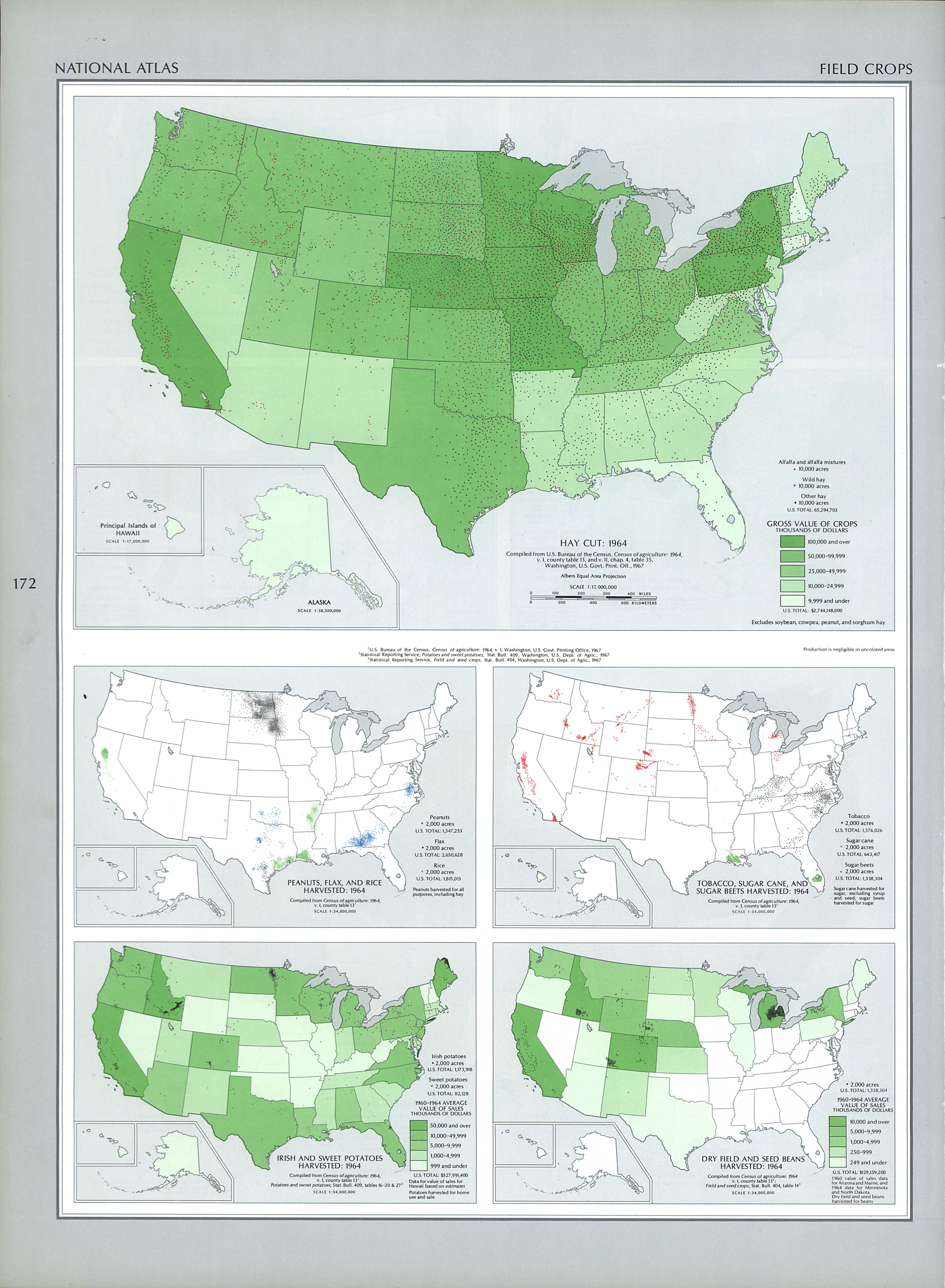 Mapa de los Cultivos de Estados Unidos