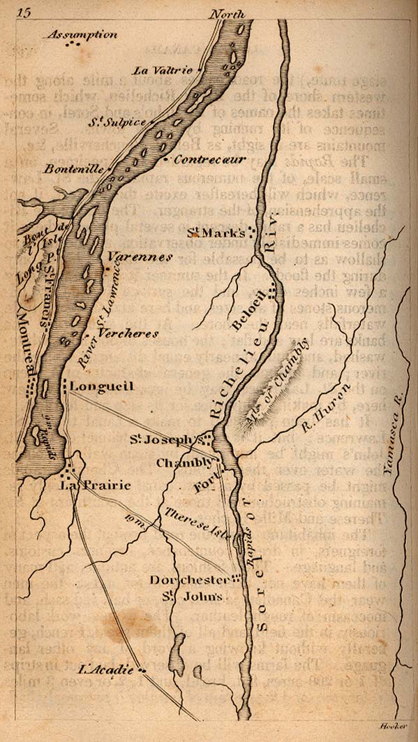 Mapa del Bajo Canadá 1830