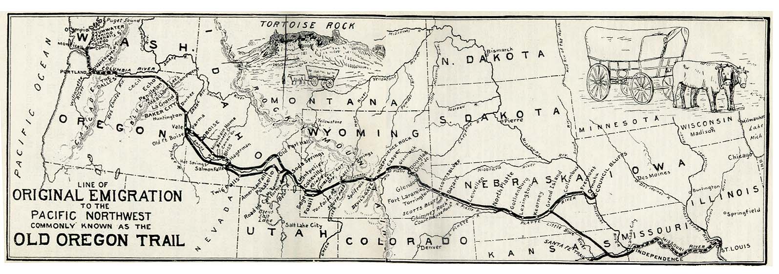 Mapa del Camino de Oregón