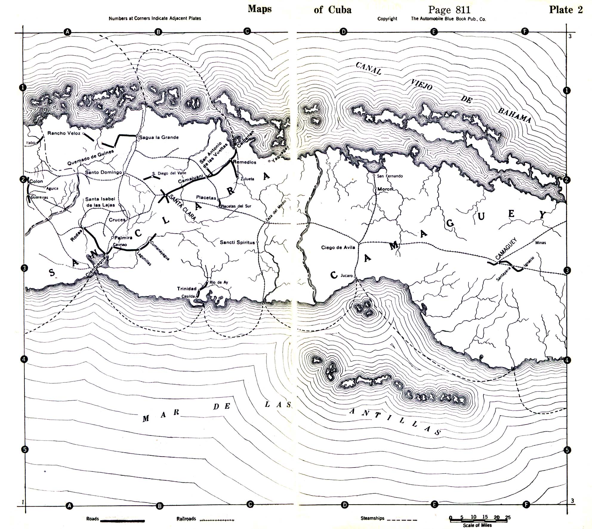 Mapa del Centro de Cuba 1919