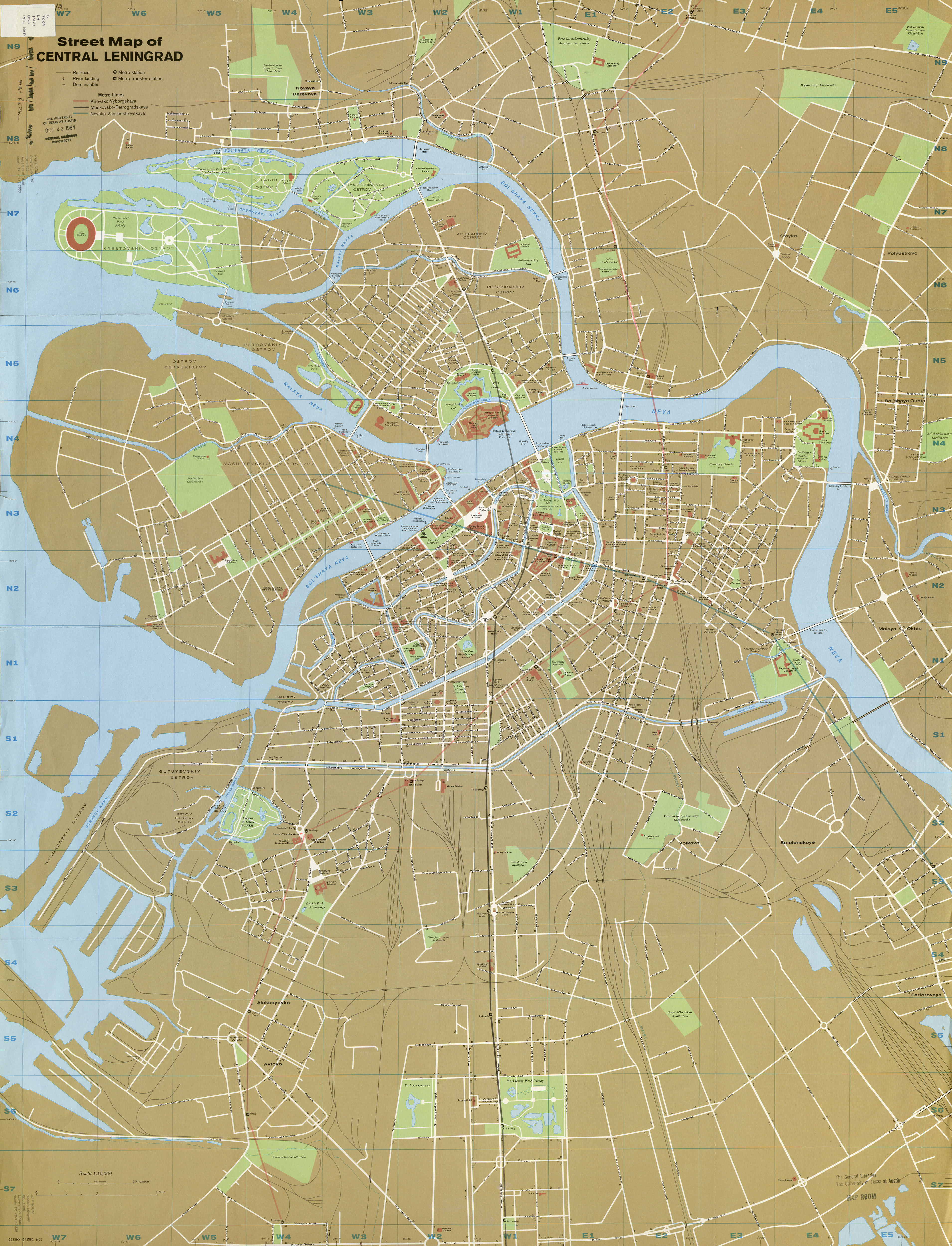Mapa del Centro de San Petersburgo
