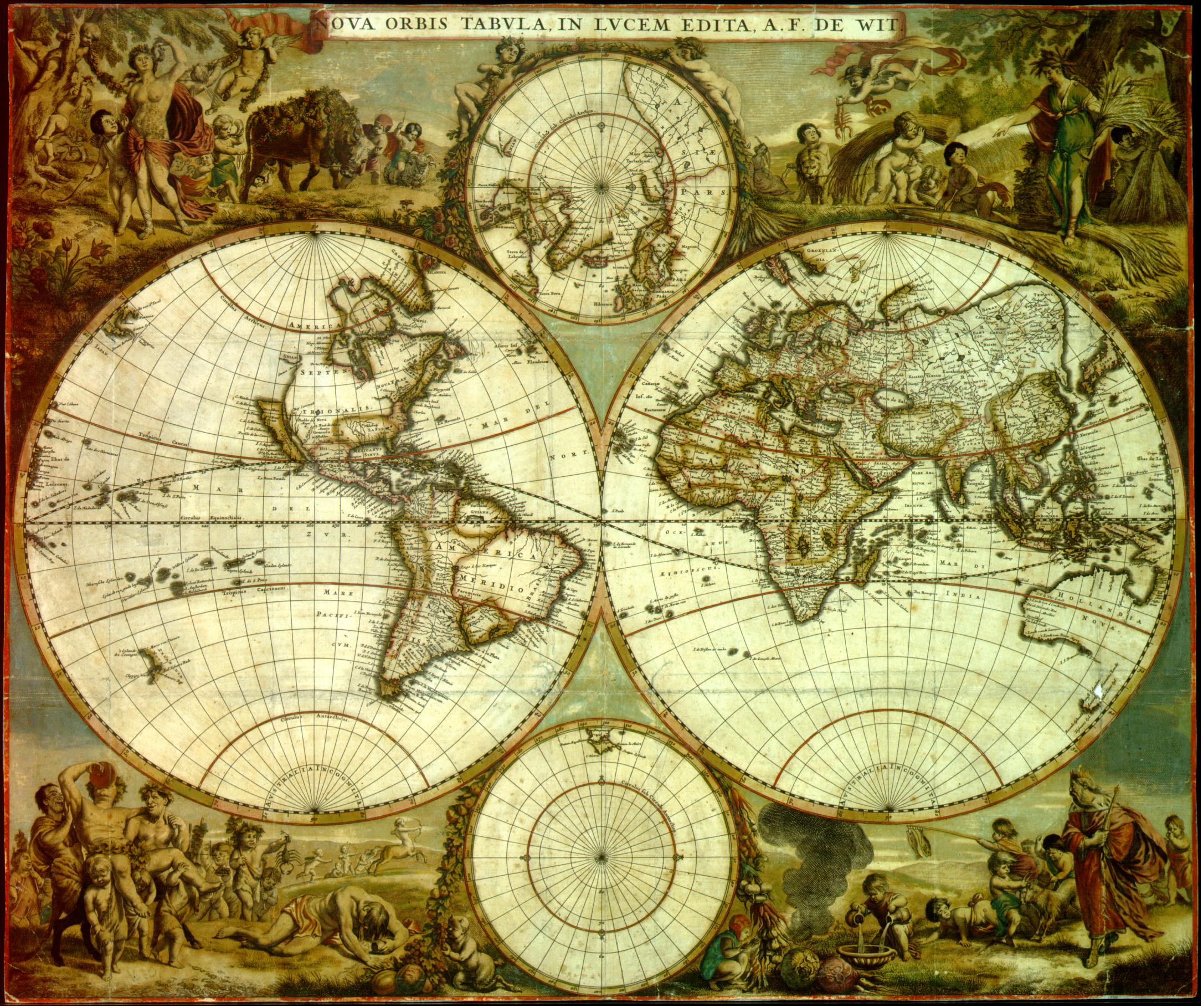 Mapa del Mundo, Nova Orbis Tabula 1662