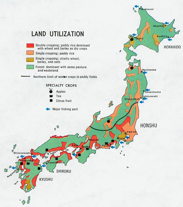 Mapa del Uso de la Tierra de Japón