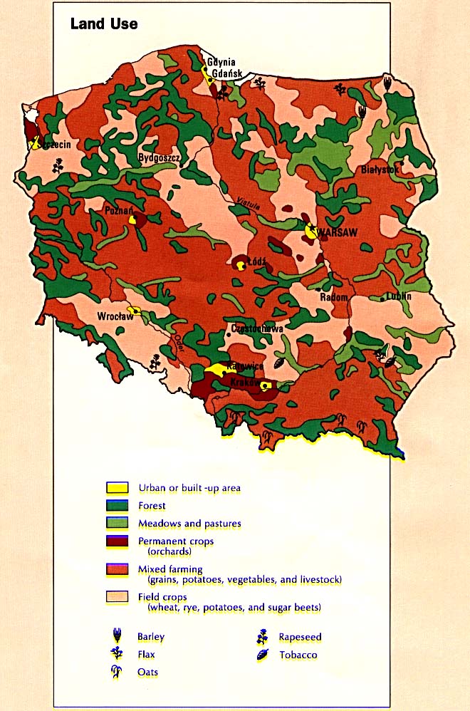 Mapa del Uso de la Tierra de Polonia
