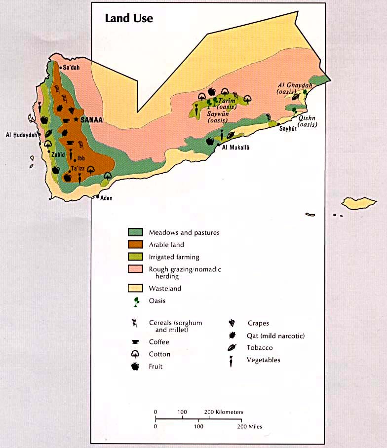 Mapa del Uso de la Tierra de Yemen