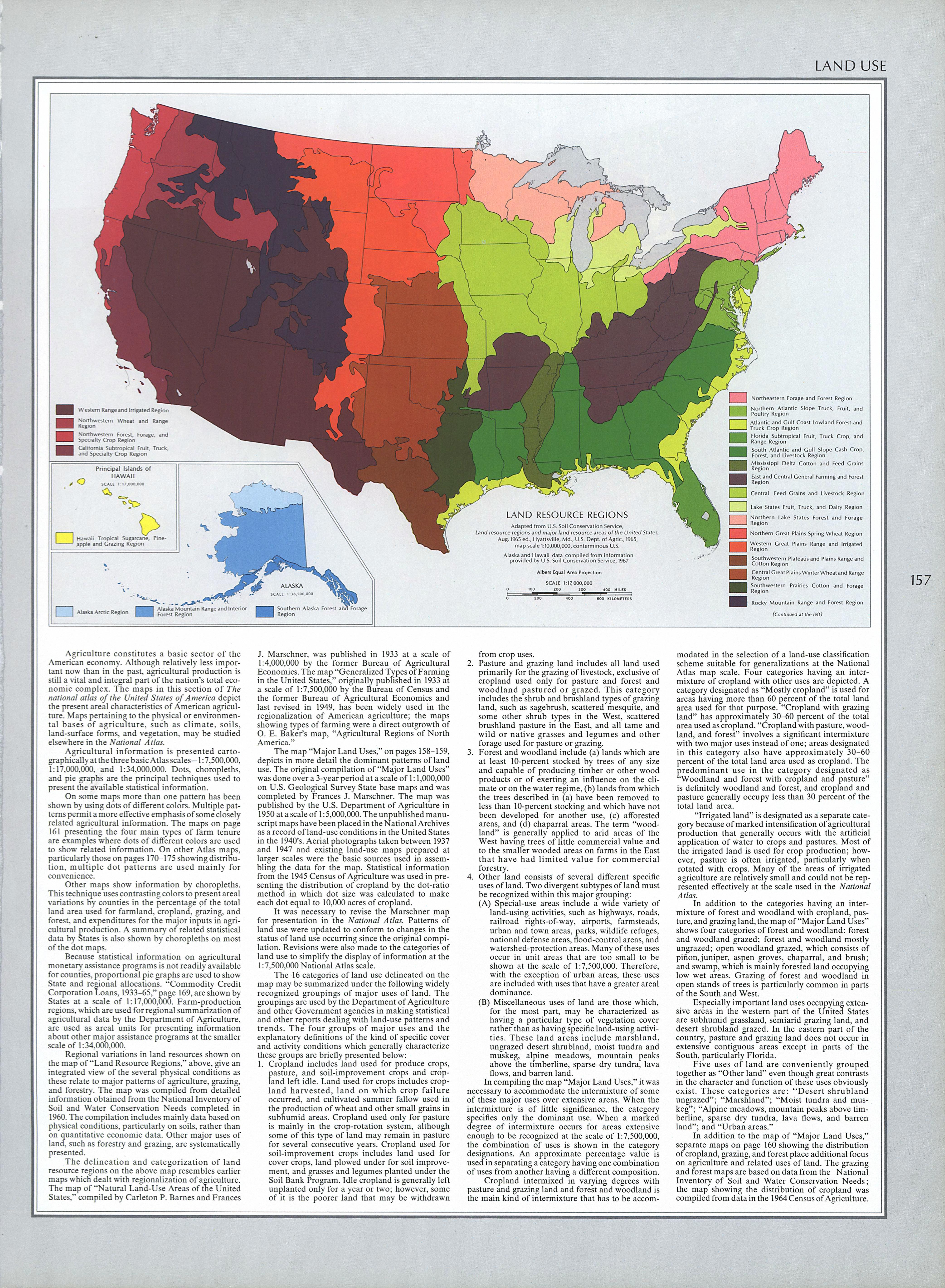 Mapa del Uso de la Tierra por Región en Estados Unidos