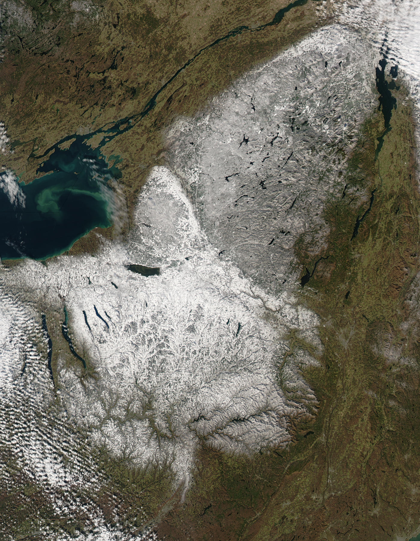 Nieve en el norte del estado de Nueva York