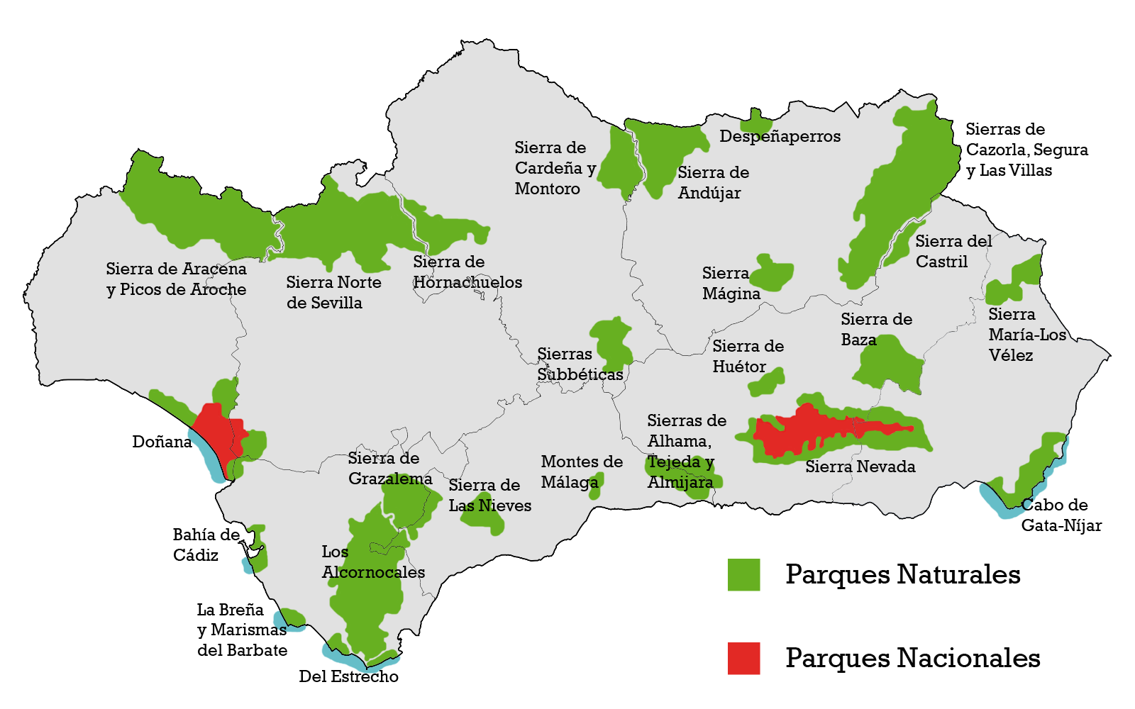 Parques naturales y nacionales de Andalucía 2010