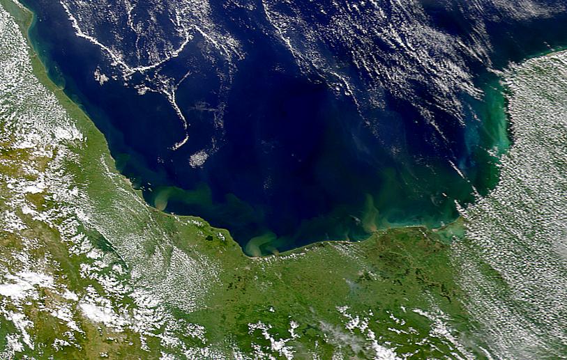Penachos de sedimentos en el Golfo de Campeche