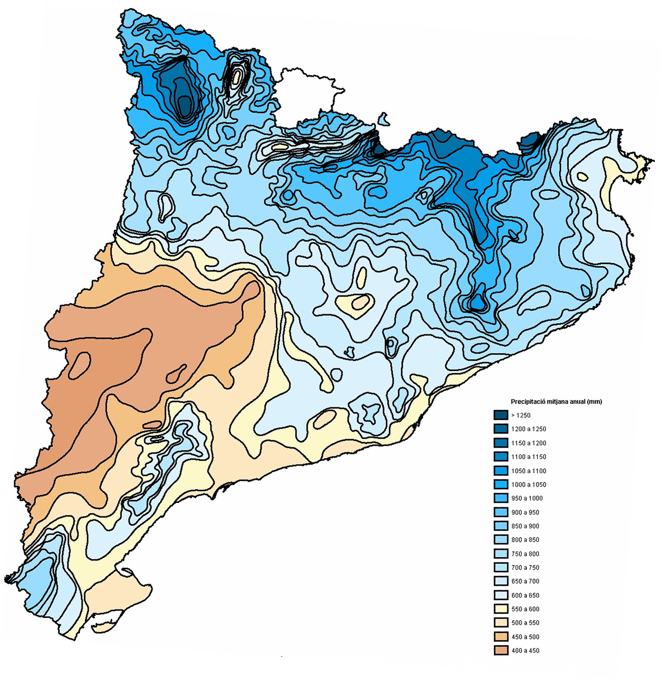 Precipitaciones en Cataluña