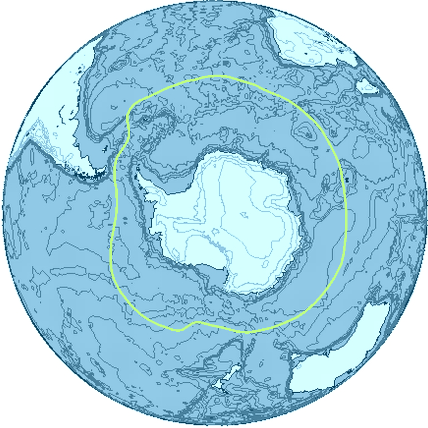 Región de la Antártida y sus límites 2009