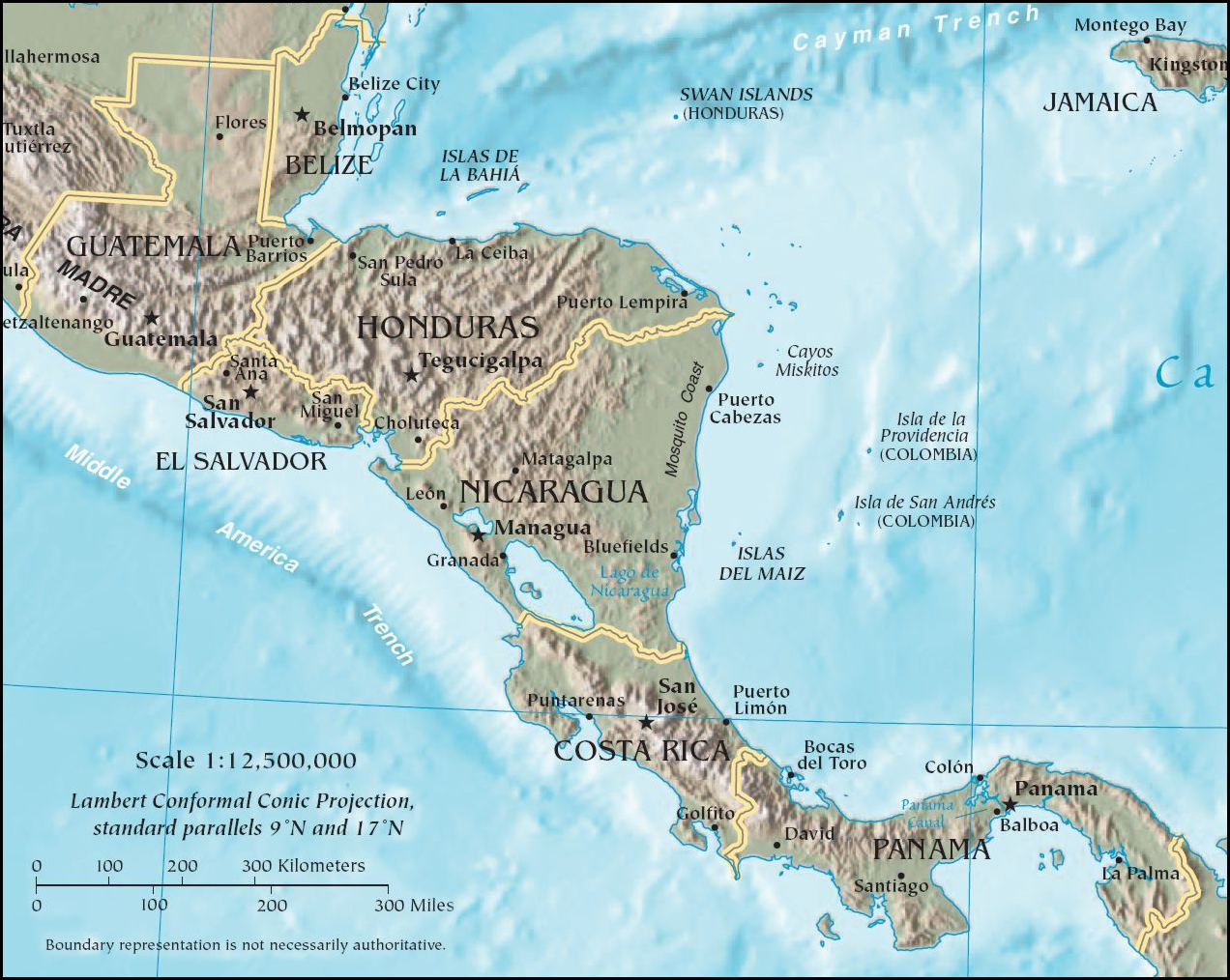 Relieve de América Central